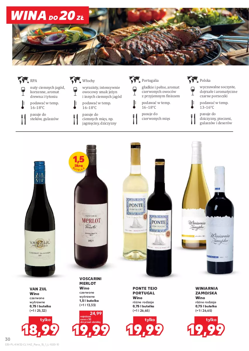 Gazetka promocyjna Kaufland - Barek Kauflandu - ważna 07.08 do 20.08.2025 - strona 30 - produkty: Deser, Merlot, Nuty, Piec, Por, Ser, Stek, Winiarnia Zamojska, Wino, Wino czerwone