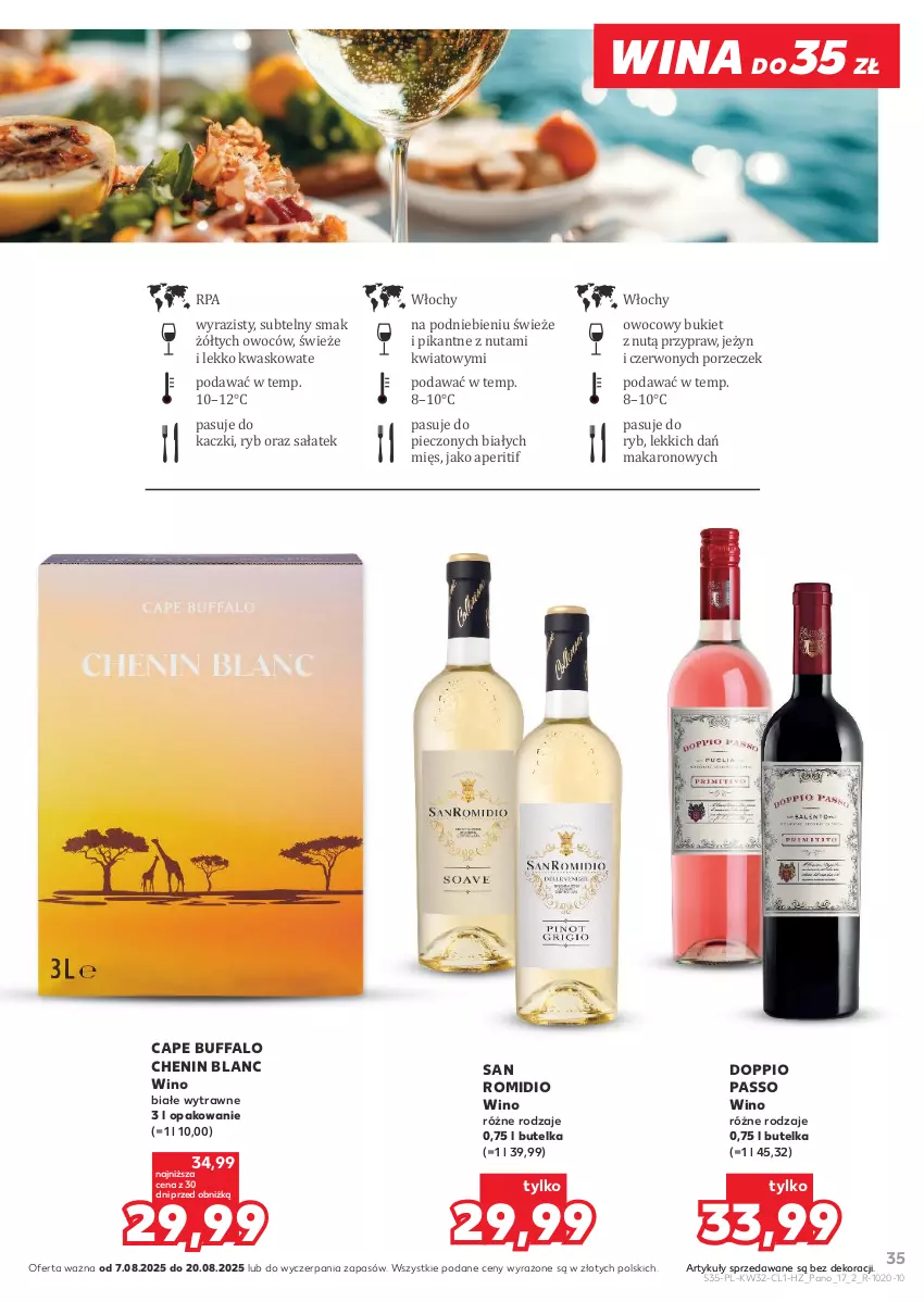 Gazetka promocyjna Kaufland - Barek Kauflandu - ważna 07.08 do 20.08.2025 - strona 35 - produkty: Bukiet, Fa, Makaron, Piec, Por, Sałat, Wino, Wino białe