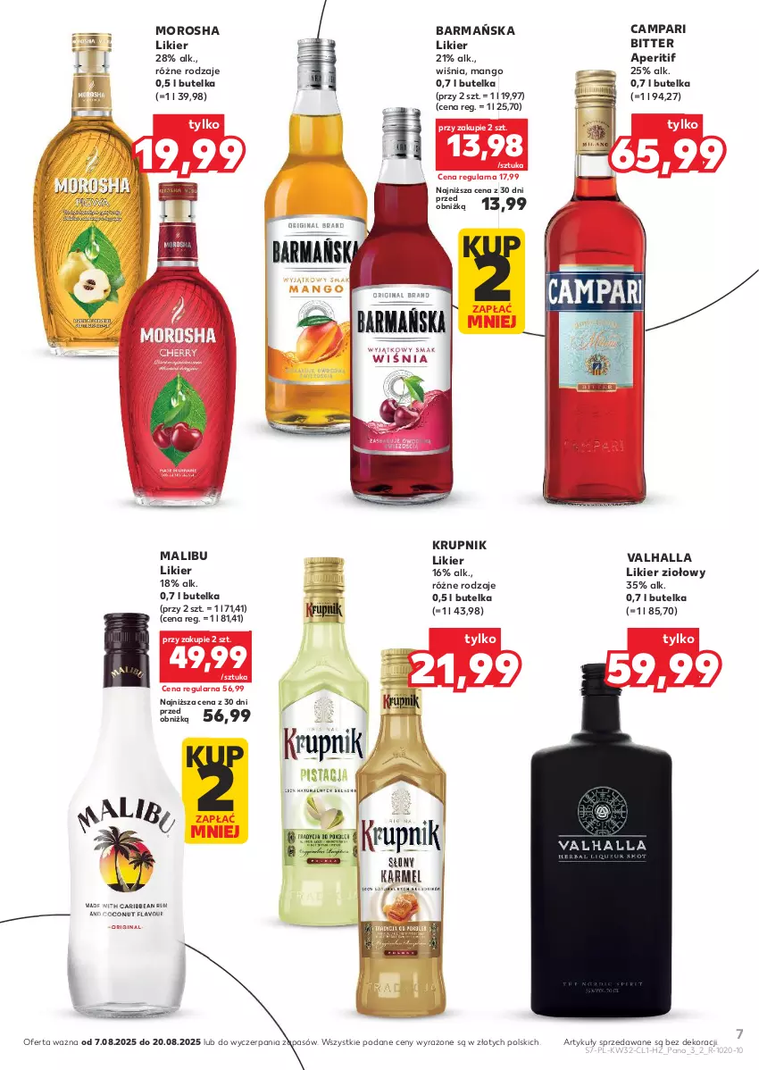Gazetka promocyjna Kaufland - Barek Kauflandu - ważna 07.08 do 20.08.2025 - strona 7 - produkty: Krupnik, Likier, Malibu, Mango