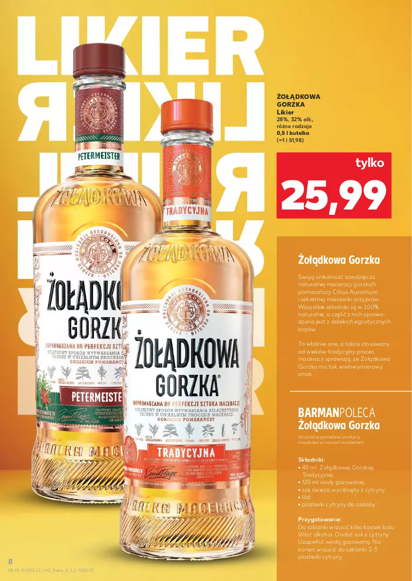 Gazetka promocyjna Kaufland - Barek Kauflandu - ważna 07.08 do 20.08.2025 - strona 8 - produkty: Acer, Cytryny, Kret, Lanki, Likier, Plasterki, Sok, Stek
