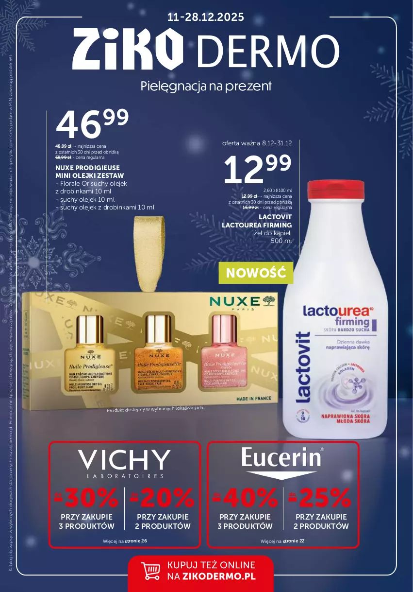 Gazetka promocyjna Ziko - Gazetka Ziko Dermo - ważna 11.12 do 28.12.2025 - strona 1 - produkty: Flora, Inka, Nuxe, Olej