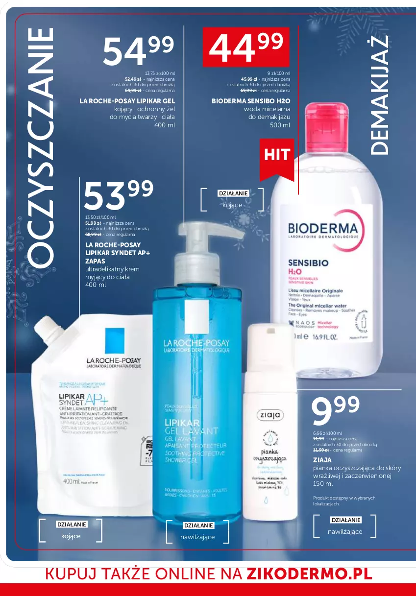 Gazetka promocyjna Ziko - Gazetka Ziko Dermo - ważna 11.12 do 28.12.2025 - strona 10 - produkty: Bioderma, Krem do twarzy, Krem na dzień, Krem pod oczy, La Roche-Posay, Lierac, Lipikar, Makijaż, Mars, Ochronny żel, Woda, Woda micelarna, Ziaja