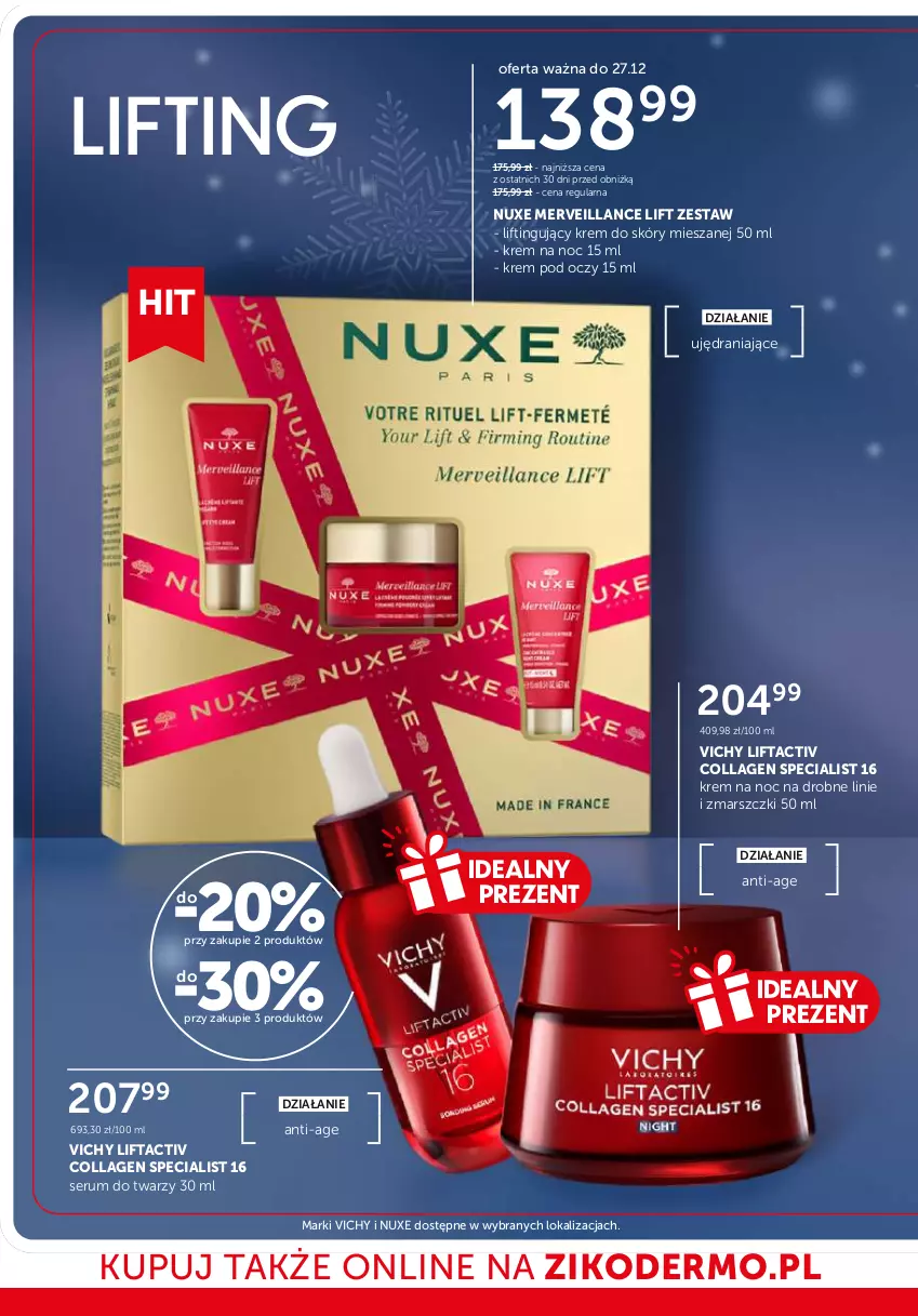 Gazetka promocyjna Ziko - Gazetka Ziko Dermo - ważna 11.12 do 28.12.2025 - strona 12 - produkty: Krem na dzień, Krem na noc, Krem pod oczy, LG, Mars, Nuxe, Rum, Ser, Serum, Serum do twarzy, Vichy
