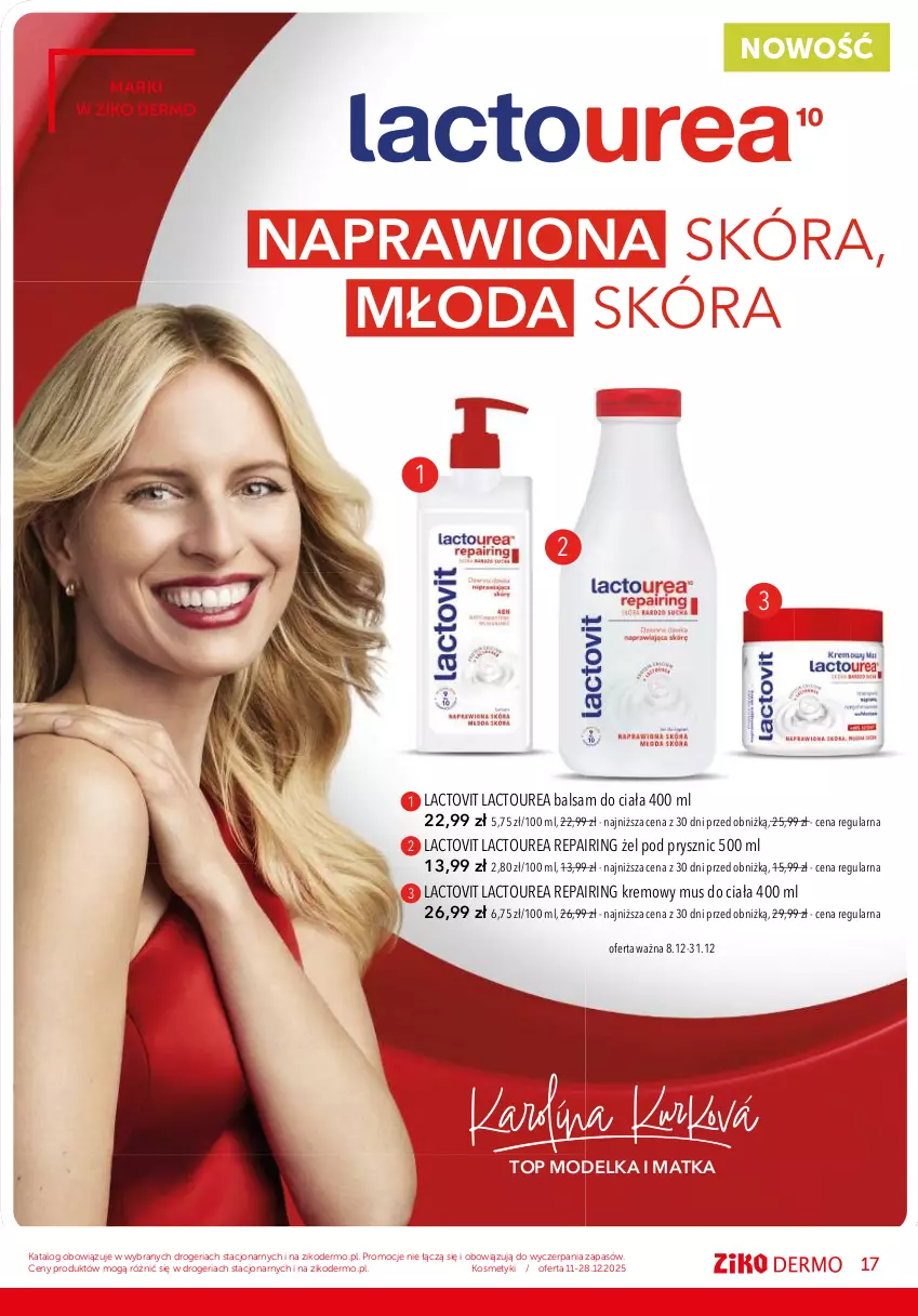 Gazetka promocyjna Ziko - Gazetka Ziko Dermo - ważna 11.12 do 28.12.2025 - strona 17 - produkty: Balsam do ciała, CeraVe, Dermedic, Hydrain 2, Mus, Ser, Top