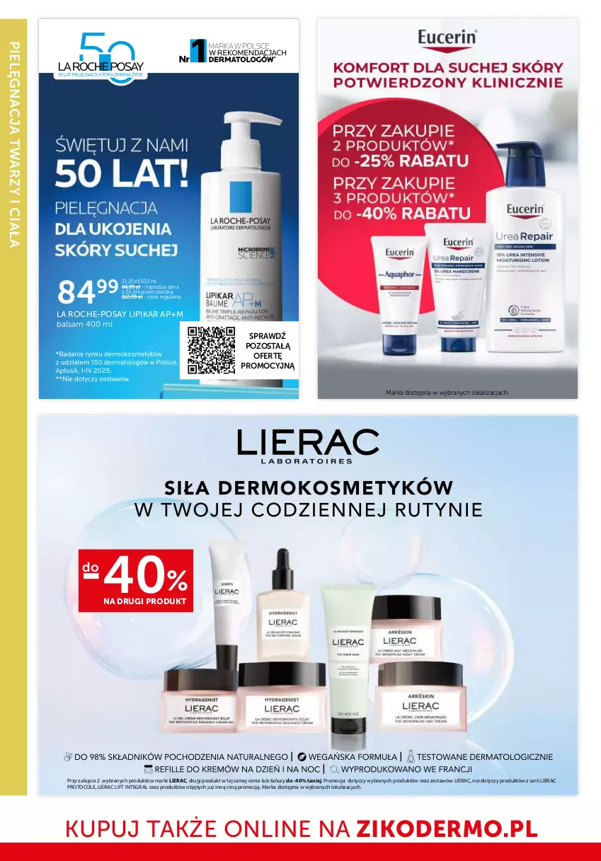 Gazetka promocyjna Ziko - Gazetka Ziko Dermo - ważna 11.12 do 28.12.2025 - strona 22 - produkty: Dermedic, Gra, Hydrain 2, Kosmetyczka, Krem do twarzy, Krem na dzień, Krem pod oczy, La Roche-Posay, LG, Lierac, Lipikar, Odżywka, Phyto, Rum, Ser, Serum, Szampon, Tonik
