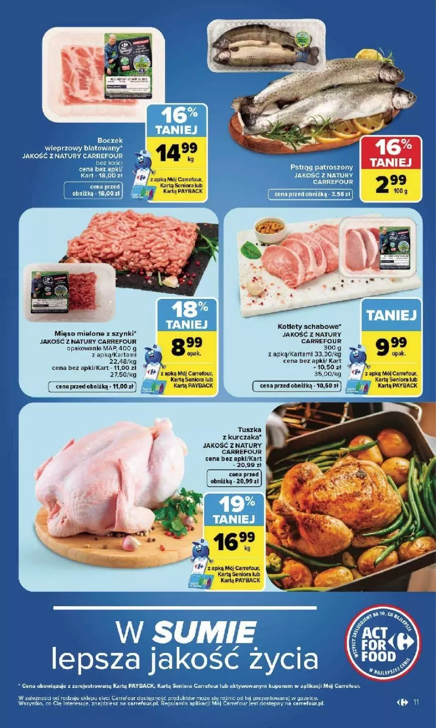 Gazetka promocyjna Carrefour - Gazetka Carrefour, Market w SUMIE najlepszy, od poniedziałku - ważna 21.09 do 26.09.2026 - strona 13 - produkty: Kotlet, Kurczak, Mięso, Mięso mielone, Mięso mielone z szynki