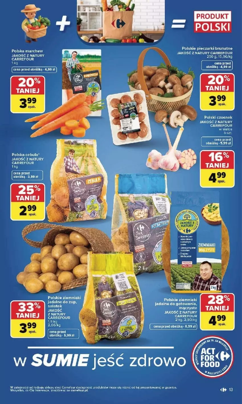 Gazetka promocyjna Carrefour - Gazetka Carrefour, Market w SUMIE najlepszy, od poniedziałku - ważna 21.09 do 26.09.2026 - strona 15 - produkty: Cebula, Czosnek, Fa, Piec, Sałat
