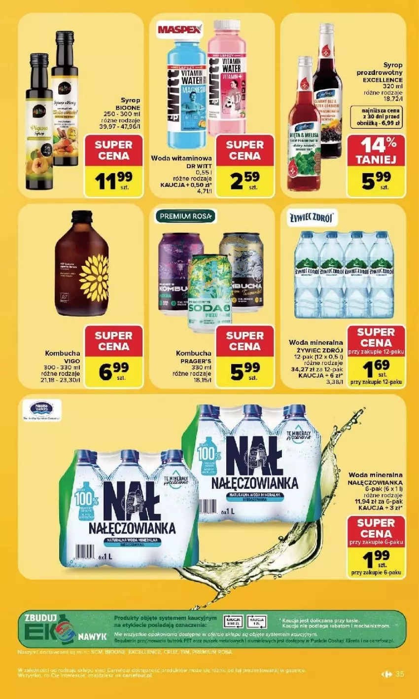Gazetka promocyjna Carrefour - Gazetka Carrefour, Market w SUMIE najlepszy, od poniedziałku - ważna 21.09 do 26.09.2026 - strona 37 - produkty: Fa, Nałęczowianka, Syrop, Woda, Woda mineralna