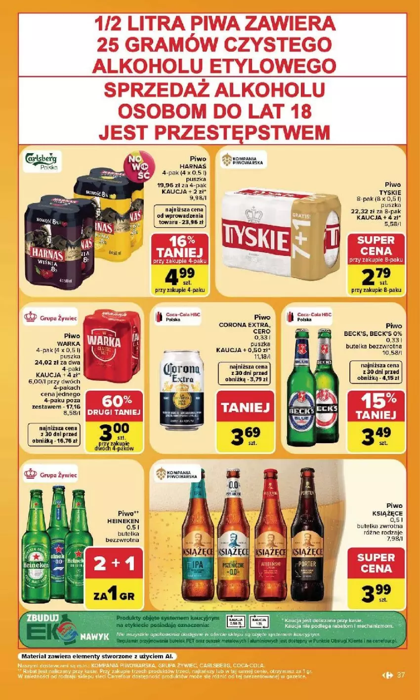 Gazetka promocyjna Carrefour - Gazetka Carrefour, Market w SUMIE najlepszy, od poniedziałku - ważna 21.09 do 26.09.2026 - strona 39 - produkty: Corona Extra, Fa, Gra, Heineken, Piwa, Piwo, Tyskie, Warka