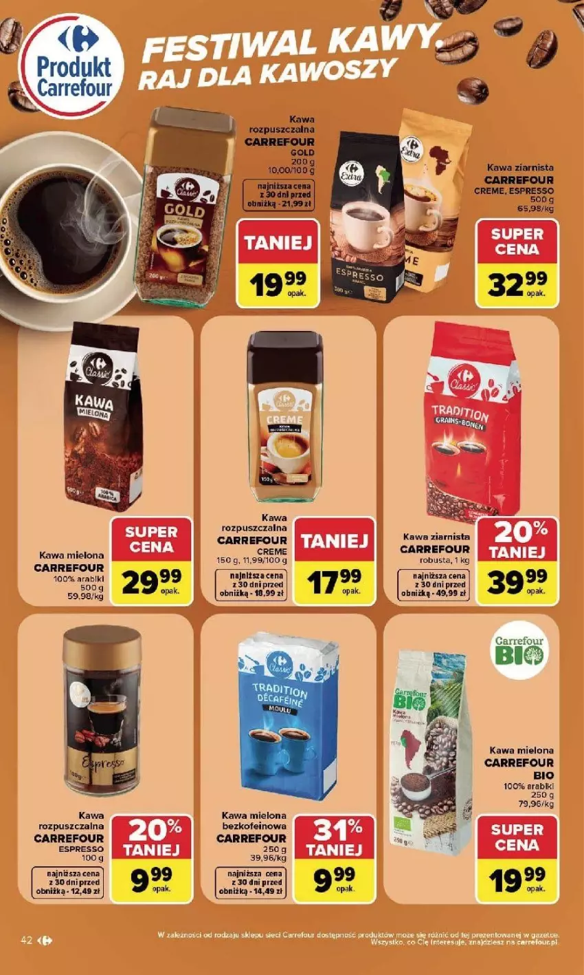 Gazetka promocyjna Carrefour - Gazetka Carrefour, Market w SUMIE najlepszy, od poniedziałku - ważna 21.09 do 26.09.2026 - strona 44 - produkty: Kawa, Kawa mielona, Kawa rozpuszczalna, Kawa ziarnista, Kiwi