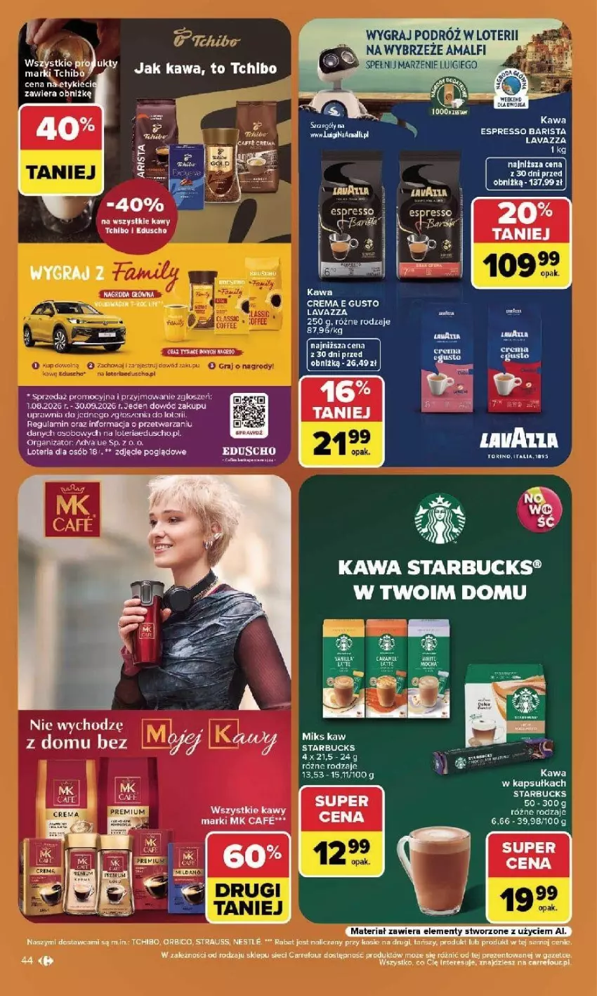 Gazetka promocyjna Carrefour - Gazetka Carrefour, Market w SUMIE najlepszy, od poniedziałku - ważna 21.09 do 26.09.2026 - strona 46 - produkty: Fa, Gra, Kawa, Lavazza, Tchibo