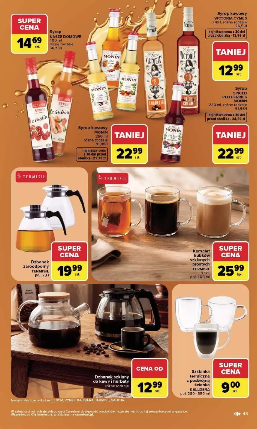 Gazetka promocyjna Carrefour - Gazetka Carrefour, Market w SUMIE najlepszy, od poniedziałku - ważna 21.09 do 26.09.2026 - strona 47 - produkty: Dzbanek, Syrop, Szklanka