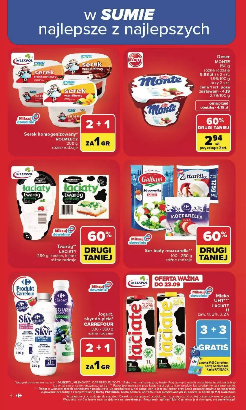 Gazetka promocyjna Carrefour - Gazetka Carrefour, Market w SUMIE najlepszy, od poniedziałku - ważna 21.09 do 26.09.2026 - strona 6 - produkty: EPEE, Fa, LG, Mleko, Por, Zott