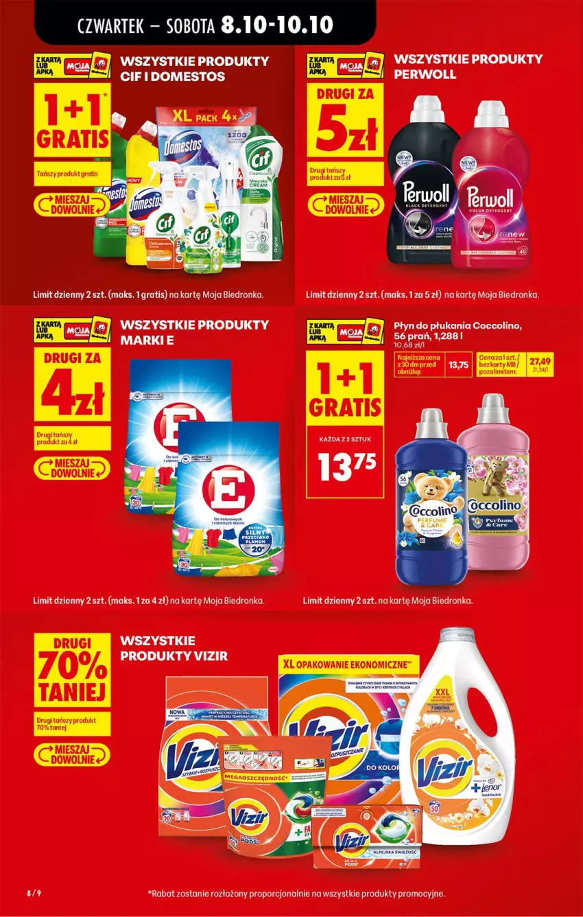 Gazetka promocyjna Biedronka - Od Czwartku - ważna 08.10 do 10.10.2026 - strona 12 - produkty: Coccolino, Gra, Płyn do płukania, Por, Vizir