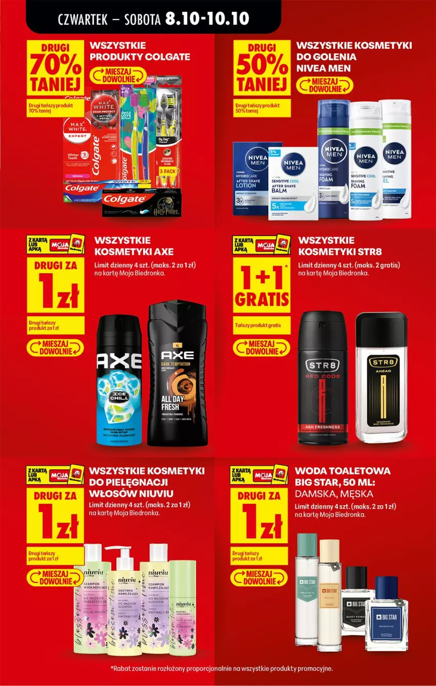 Gazetka promocyjna Biedronka - Od Czwartku - ważna 08.10 do 10.10.2026 - strona 17 - produkty: Colgate, Gra, LG, Nivea, Nivea Men, Por, Str8, Woda, Woda toaletowa
