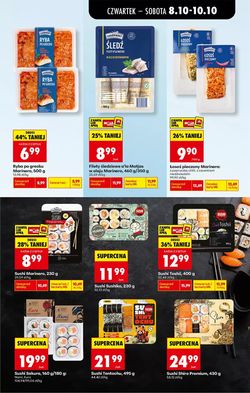 Gazetka promocyjna Biedronka - Od Czwartku - ważna 08.10 do 10.10.2026 - strona 37 - produkty: Fa, Matjas, Olej, Piec, Ryba, Ryba po grecku, Sushi