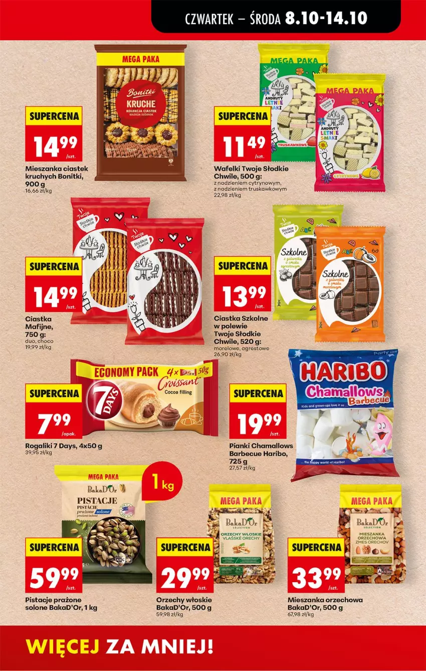 Gazetka promocyjna Biedronka - Od Czwartku - ważna 08.10 do 10.10.2026 - strona 51 - produkty: 7 Days, Bonitki, Ciastka, Fa, Gres, Hama, Haribo, Mieszanka orzechowa, Orzechy włoskie, Pistacje, Rogal, Stek