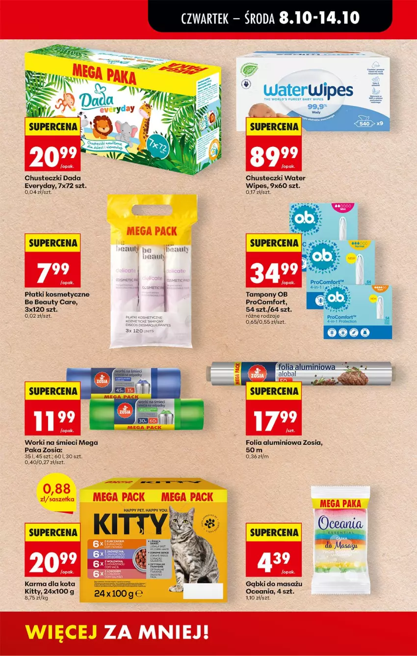 Gazetka promocyjna Biedronka - Od Czwartku - ważna 08.10 do 10.10.2026 - strona 53 - produkty: AEG, Be Be, Chusteczki, Dada, Folia aluminiowa, Płatki kosmetyczne, Pur, Tampony, Worki na śmiec, Worki na śmieci