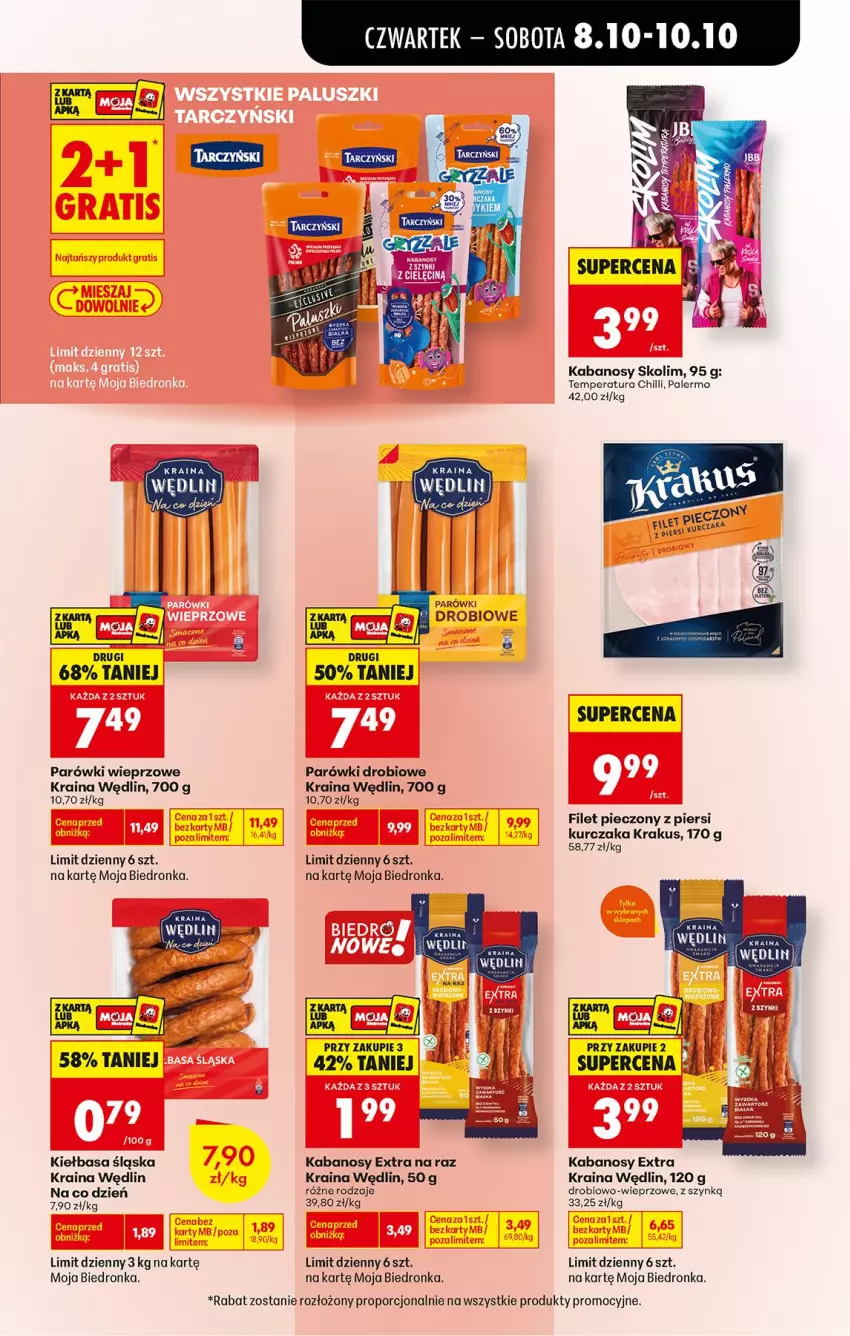 Gazetka promocyjna Biedronka - Od Czwartku - ważna 08.10 do 10.10.2026 - strona 55 - produkty: Kabanos, Kiełbasa, Kiełbasa śląska, Krakus, Kurczak, Parówki, Piec, Por