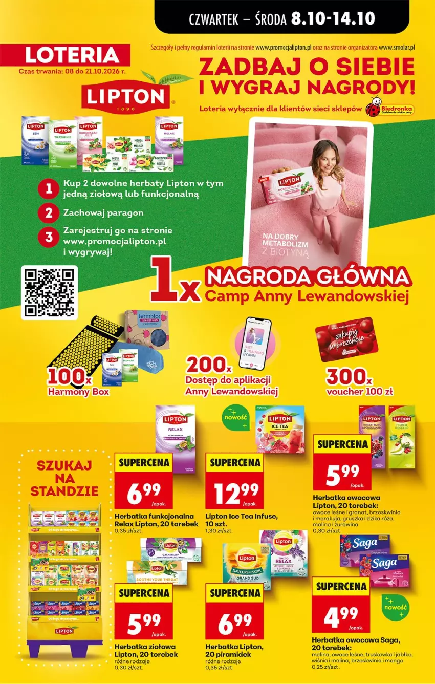Gazetka promocyjna Biedronka - Od Czwartku - ważna 08.10 do 10.10.2026 - strona 57 - produkty: Dzika róża, Gra, Granat, Ice tea, Lipton, Mango, Mola, Owoce, Róża, Saga