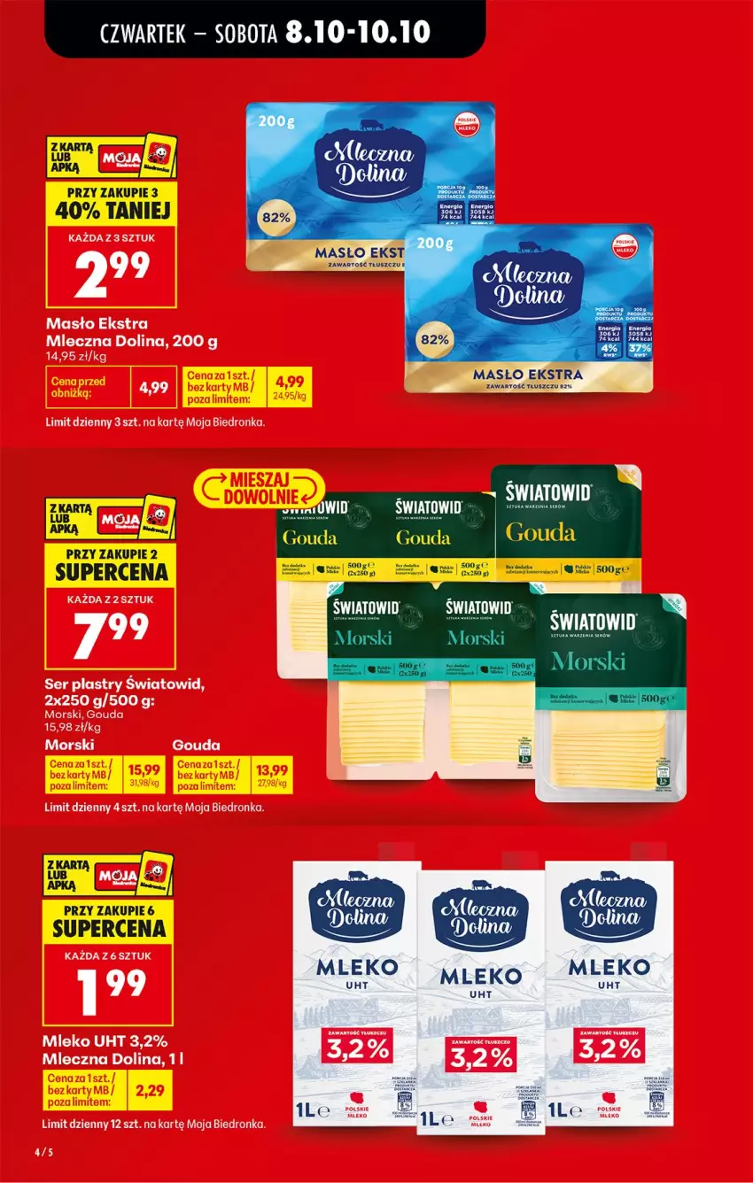 Gazetka promocyjna Biedronka - Od Czwartku - ważna 08.10 do 10.10.2026 - strona 6 - produkty: Gouda, Mars, Masło, Mleko, Ser