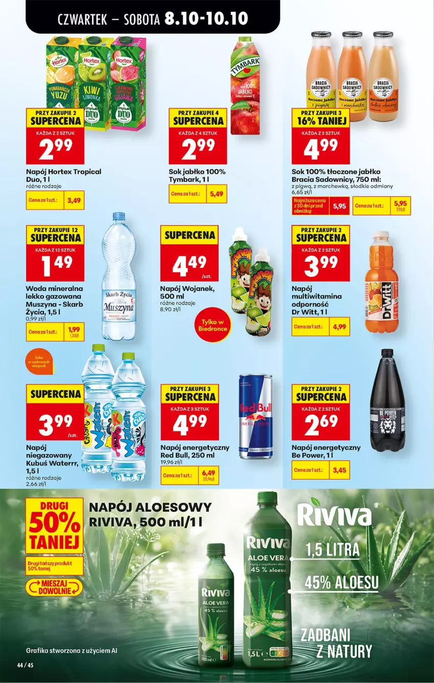 Gazetka promocyjna Biedronka - Od Czwartku - ważna 08.10 do 10.10.2026 - strona 62 - produkty: Gra, Grafika, Hortex, Kubuś, Kubuś Waterrr, LG, Mus, Napój, Napój energetyczny, Por, Red Bull, Sok, Szyna, Tropical, Tymbark, Woda, Woda mineralna