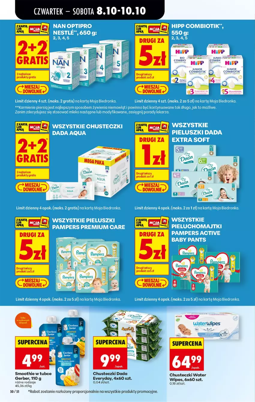 Gazetka promocyjna Biedronka - Od Czwartku - ważna 08.10 do 10.10.2026 - strona 70 - produkty: Chusteczki, Dada, Gerber, HiPP, Por, Smoothie