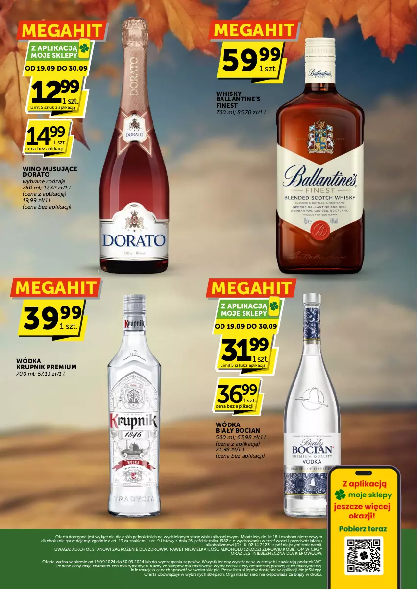 Gazetka promocyjna ABC - ważna 19.09 do 01.09.2024 - strona 2 - produkty: Biały Bocian, Krupnik, Mus, Piec, Waga, Whisky, Wino, Wino musujące, Wódka