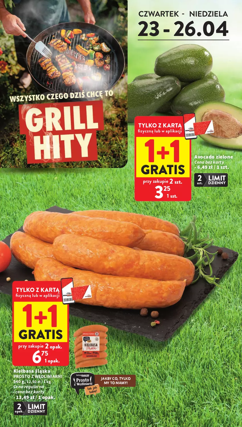 Gazetka promocyjna Intermarche - Gazetka promocyjna - ważna 23.04 do 28.04.2026 - strona 2 - produkty: Avocado, Gra, Kiełbasa, Kiełbasa śląska
