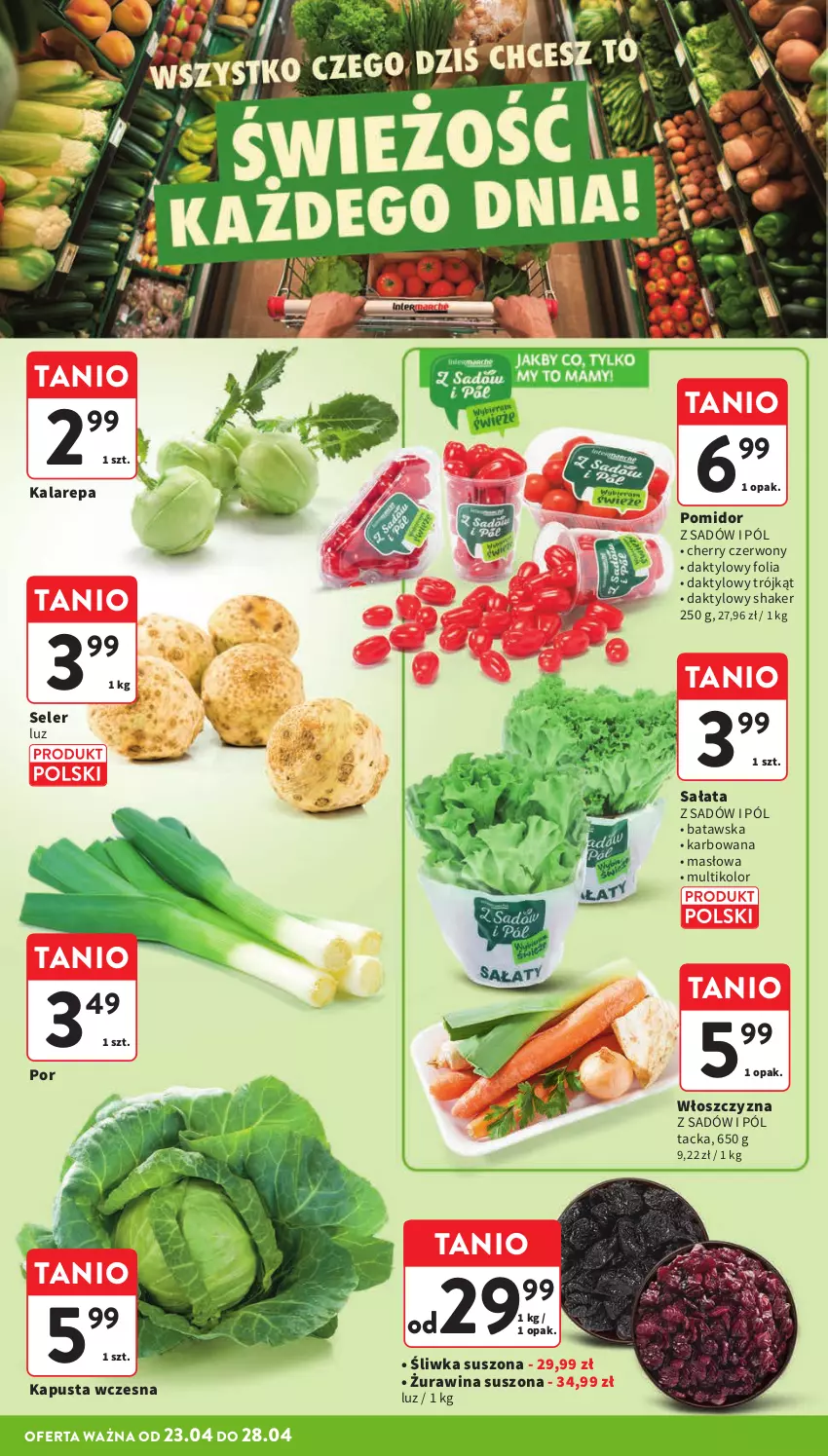 Gazetka promocyjna Intermarche - Gazetka promocyjna - ważna 23.04 do 28.04.2026 - strona 22 - produkty: Masło, Por, Sałat
