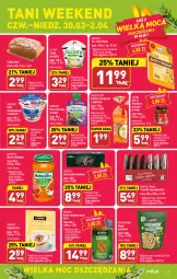 Gazetka promocyjna Aldi - Pełen katalog - Gazetka - ważna od 02.04 do 02.04.2023 - strona 21 - produkty: Serek puszysty, Piernik, Makaron, Kawa rozpuszczalna, Ser, Mus, Złoty Mazur, BoboVita, Kawa, Serek, Chleb, Cappuccino, Olej, Pomidory, Kefir