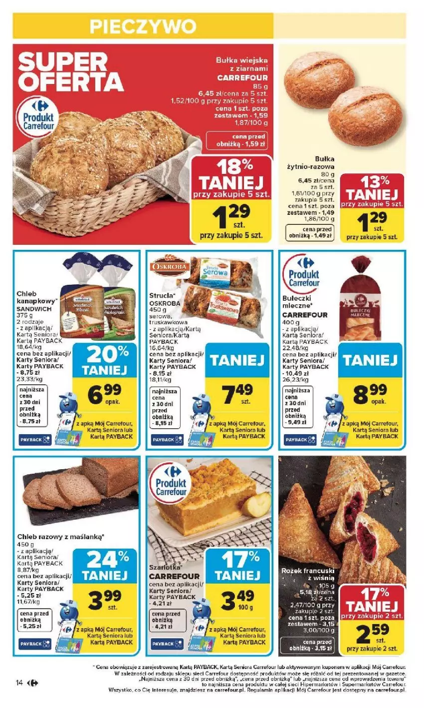 Gazetka promocyjna Carrefour - Gazetka Carrefour, Market od poniedziałku! - ważna 19.01 do 25.01.2026 - strona 16 - produkty: Bułka, Chleb, Fa, Strucla