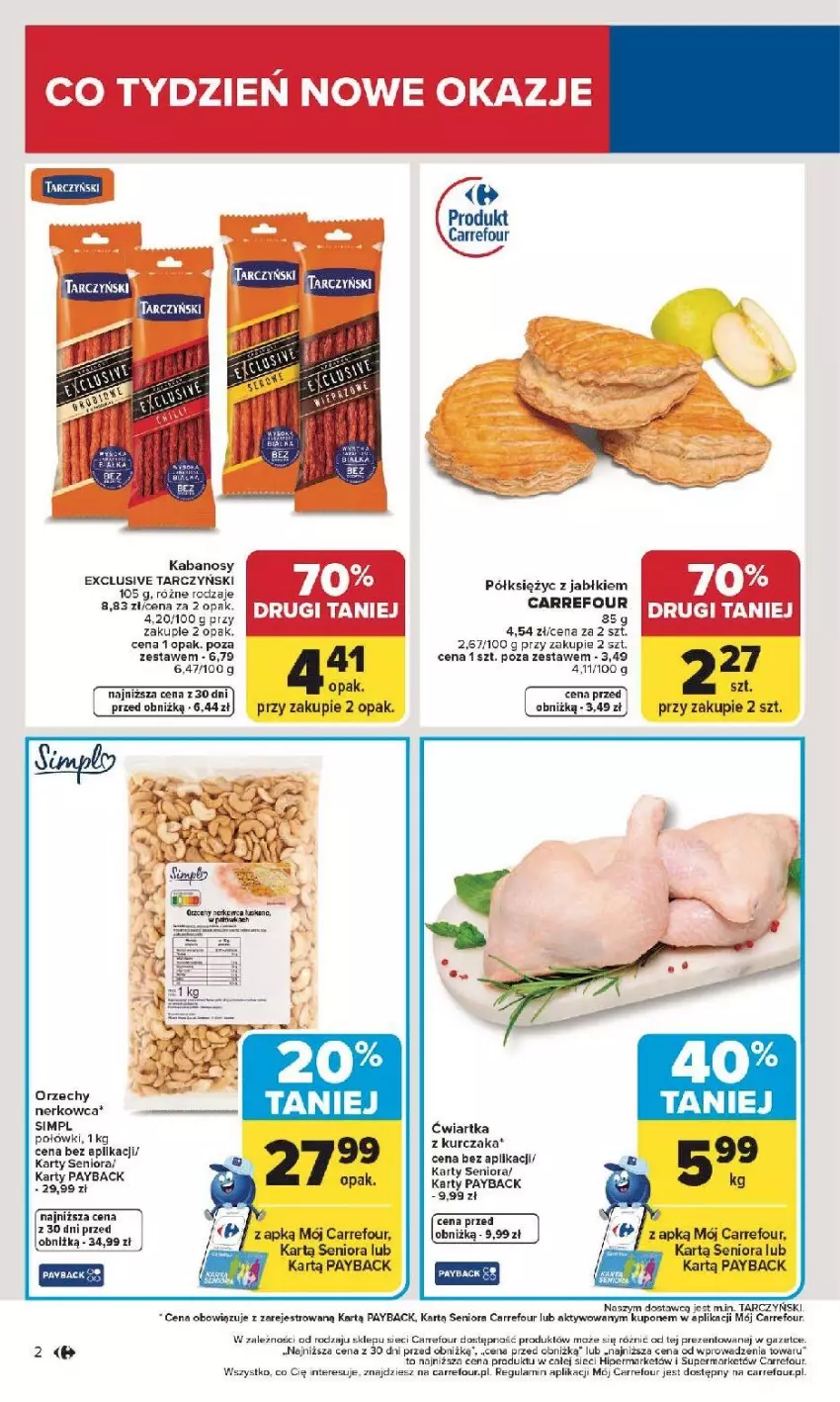Gazetka promocyjna Carrefour - Gazetka Carrefour, Market od poniedziałku! - ważna 19.01 do 25.01.2026 - strona 4 - produkty: Fa, Kabanos, Kurczak, Tarczyński