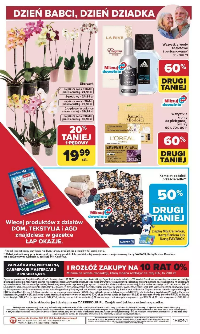 Gazetka promocyjna Carrefour - Gazetka Carrefour, Market od poniedziałku! - ważna 19.01 do 25.01.2026 - strona 42 - produkty: Fa, Gin, Gra, Komplet pościeli, Kosz, Perfum, Por, Pościel, Prześcieradło, Pur, Sok, Storczyk, Top, Tran