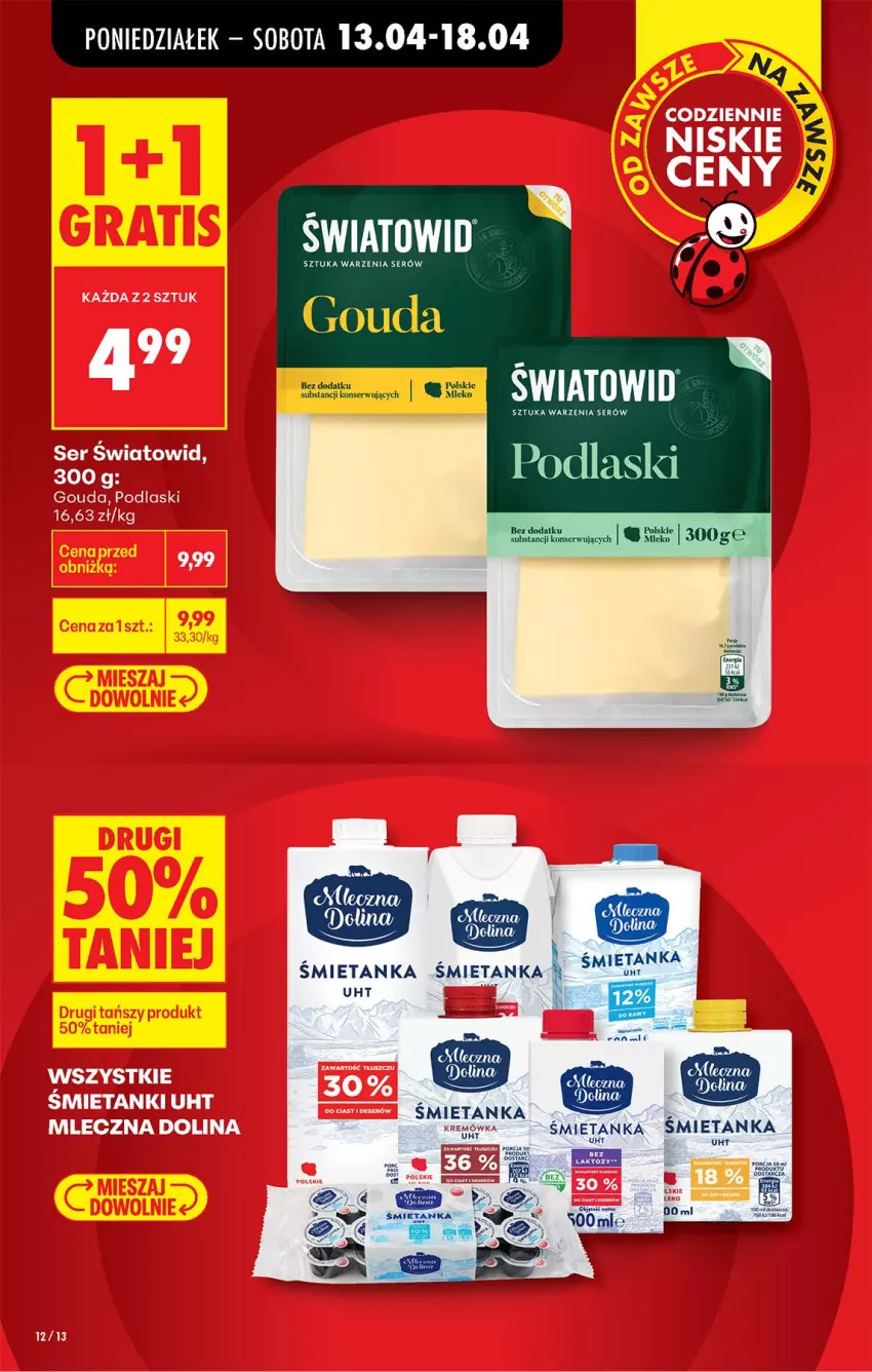 Gazetka promocyjna Biedronka - Od Poniedziałku - ważna 13.04 do 18.04.2026 - strona 16 - produkty: Gouda, Mleko, Podlaski, Ser