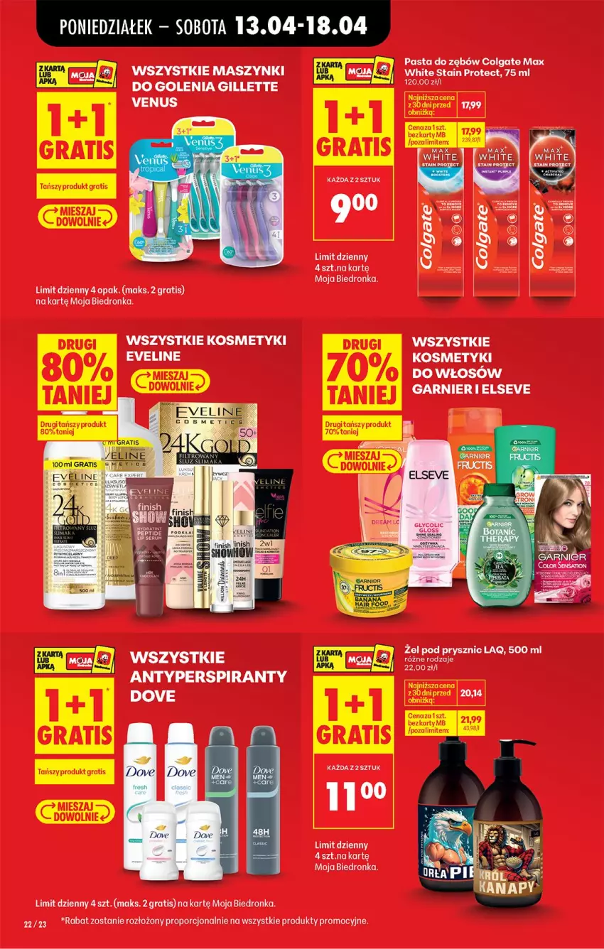 Gazetka promocyjna Biedronka - Od Poniedziałku - ważna 13.04 do 18.04.2026 - strona 26 - produkty: Antyperspirant, Colgate, Dove, Gillette, Gillette Venus, Gra, LG, Pasta do zębów, Por, Venus