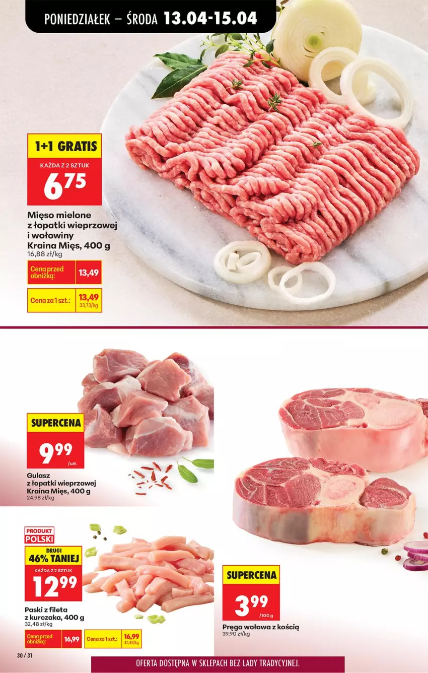 Gazetka promocyjna Biedronka - Od Poniedziałku - ważna 13.04 do 18.04.2026 - strona 36 - produkty: Gra, Kurczak, Mięso, Mięso mielone, Mięso mielone z łopatki wieprzowej, Pręga wołowa