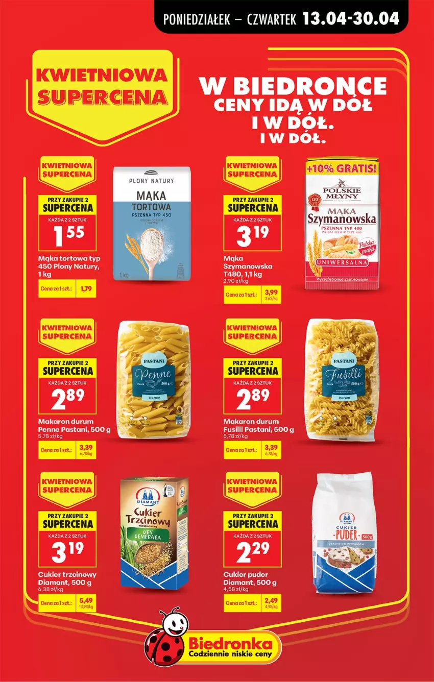 Gazetka promocyjna Biedronka - Od Poniedziałku - ważna 13.04 do 18.04.2026 - strona 51 - produkty: Cukier, Cukier trzcinowy, Diamant, Mąka, Mąka tortowa, Makaron, Penne, Rum