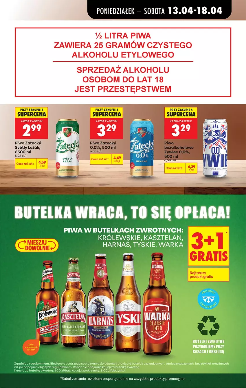 Gazetka promocyjna Biedronka - Od Poniedziałku - ważna 13.04 do 18.04.2026 - strona 67 - produkty: Fa, Gra, Harnaś, Kasztelan, Królewski, Piwa, Piwo, Por, Tyskie, Warka