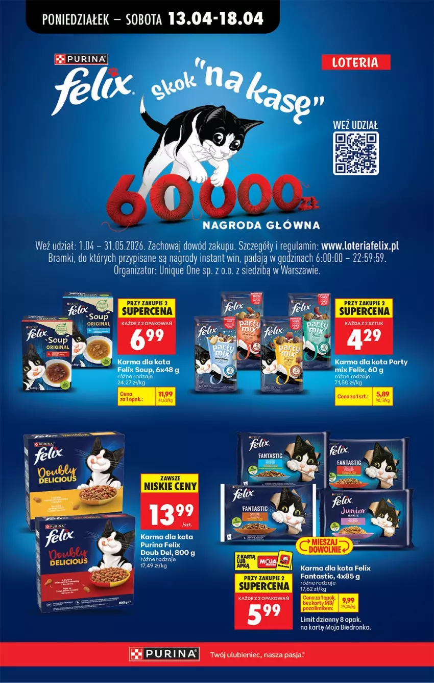 Gazetka promocyjna Biedronka - Od Poniedziałku - ważna 13.04 do 18.04.2026 - strona 77 - produkty: Fa, Fanta, Felix, Pur, Purina