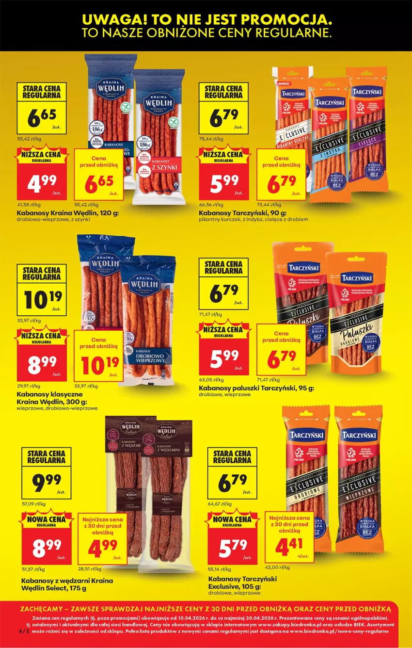 Gazetka promocyjna Biedronka - Od Poniedziałku - ważna 13.04 do 18.04.2026 - strona 8 - produkty: Figi, Kabanos, Kurczak, O nas, Tarczyński, Waga