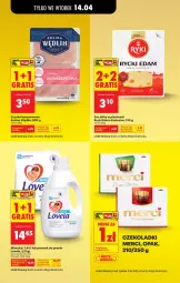 Gazetka promocyjna Biedronka - Od Poniedziałku - Gazetka - ważna od 18.04 do 18.04.2026 - strona 13 - produkty: Rycki Edam, Ser, Gra, Lovela, Proszek do prania, Szynka konserwowa, Szynka, Mleczko, Edam, Merci