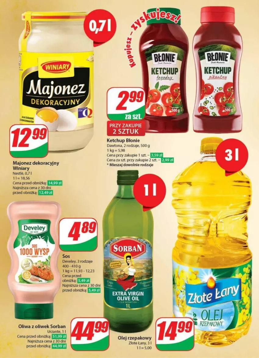 Gazetka promocyjna Dino - ważna 10.01 do 16.01.2024 - strona 10 - produkty: Dawtona, Ketchup, Majonez, Olej, Olej rzepakowy, Oliwa, Oliwa z oliwek, Winiary