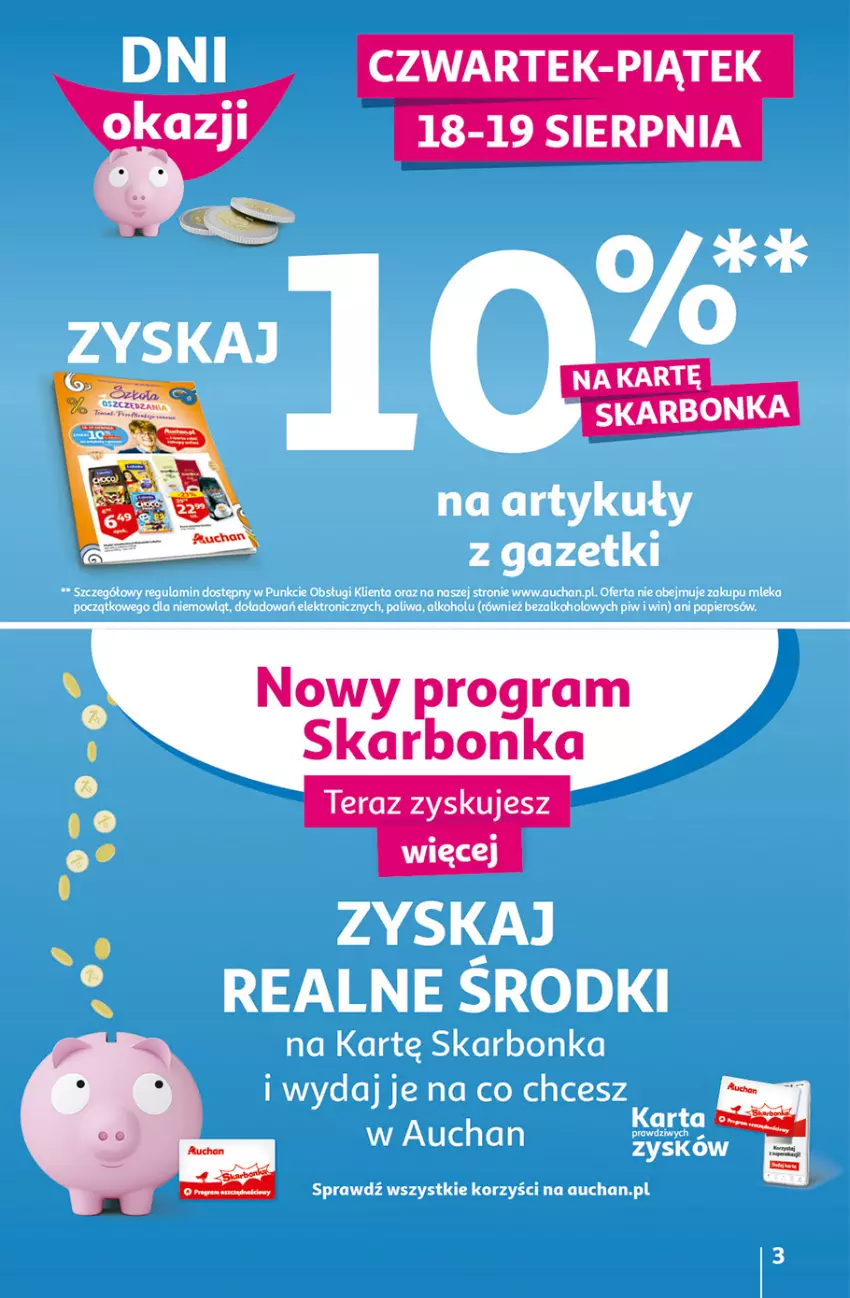 Gazetka promocyjna Auchan - Szkoła oszczędzania Temat PrzeAtrakcje cenowe Hipermarkety - ważna 18.08 do 24.08.2022 - strona 3 - produkty: Gra