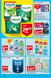 Gazetka promocyjna Auchan - Szkoła oszczędzania Temat PrzeAtrakcje cenowe Hipermarkety - Gazetka - ważna od 24.08 do 24.08.2022 - strona 18 - produkty: Płyn do prania, Ludwik, Domestos, Pampers, Papier, Tablet, Majtki, Ręcznik, Zmywaki kuchenne, Płyn do wc, Perwoll, Pieluchomajtki, Zmywarki, Pronto, Tabletki do zmywarki, Fa