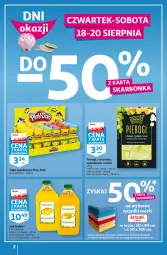 Gazetka promocyjna Auchan - Szkoła oszczędzania Temat PrzeAtrakcje cenowe Hipermarkety - Gazetka - ważna od 24.08 do 24.08.2022 - strona 2 - produkty: Pierogi, Sos, Sok, Ser, Play-Doh, Szpinak