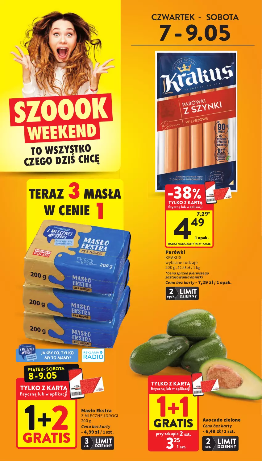Gazetka promocyjna Intermarche - Gazetka promocyjna - ważna 07.05 do 13.05.2026 - strona 2 - produkty: Avocado, Gra, Krakus, Masło, Parówki, Tera
