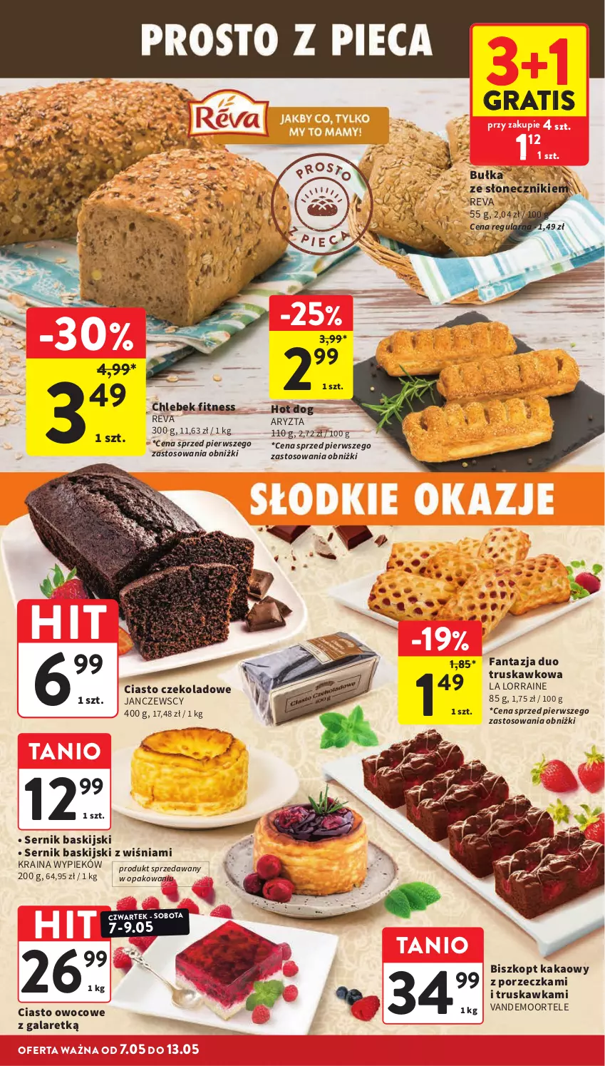 Gazetka promocyjna Intermarche - Gazetka promocyjna - ważna 07.05 do 13.05.2026 - strona 20 - produkty: Bułka, Chleb, Ciasto czekoladowe, Fa, Fanta, Gala, Gra, Hot dog, Kakao, Por, Ser