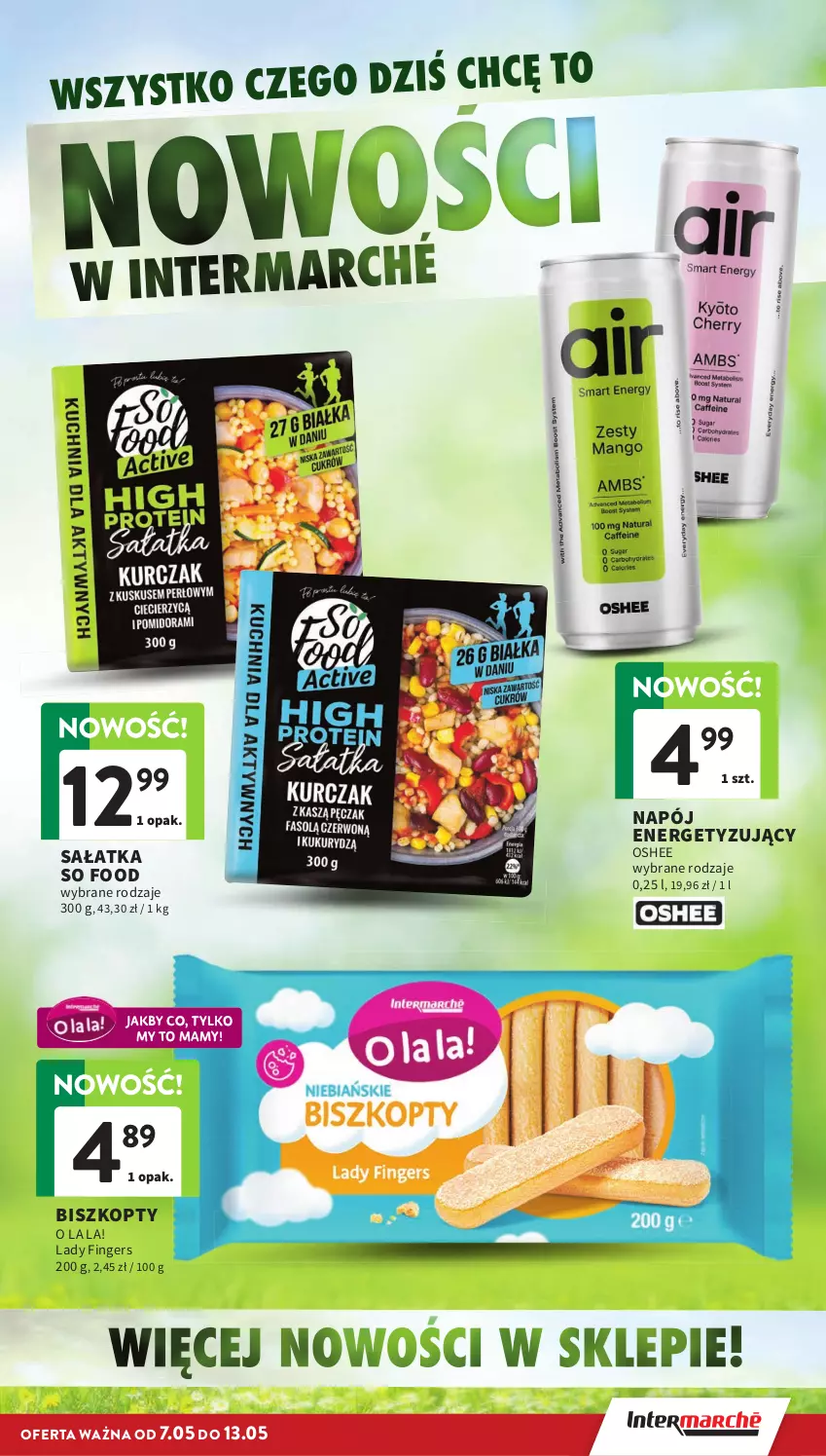 Gazetka promocyjna Intermarche - Gazetka promocyjna - ważna 07.05 do 13.05.2026 - strona 31 - produkty: Biszkopty, Napój, Oshee, Sałat, Sałatka, So Food