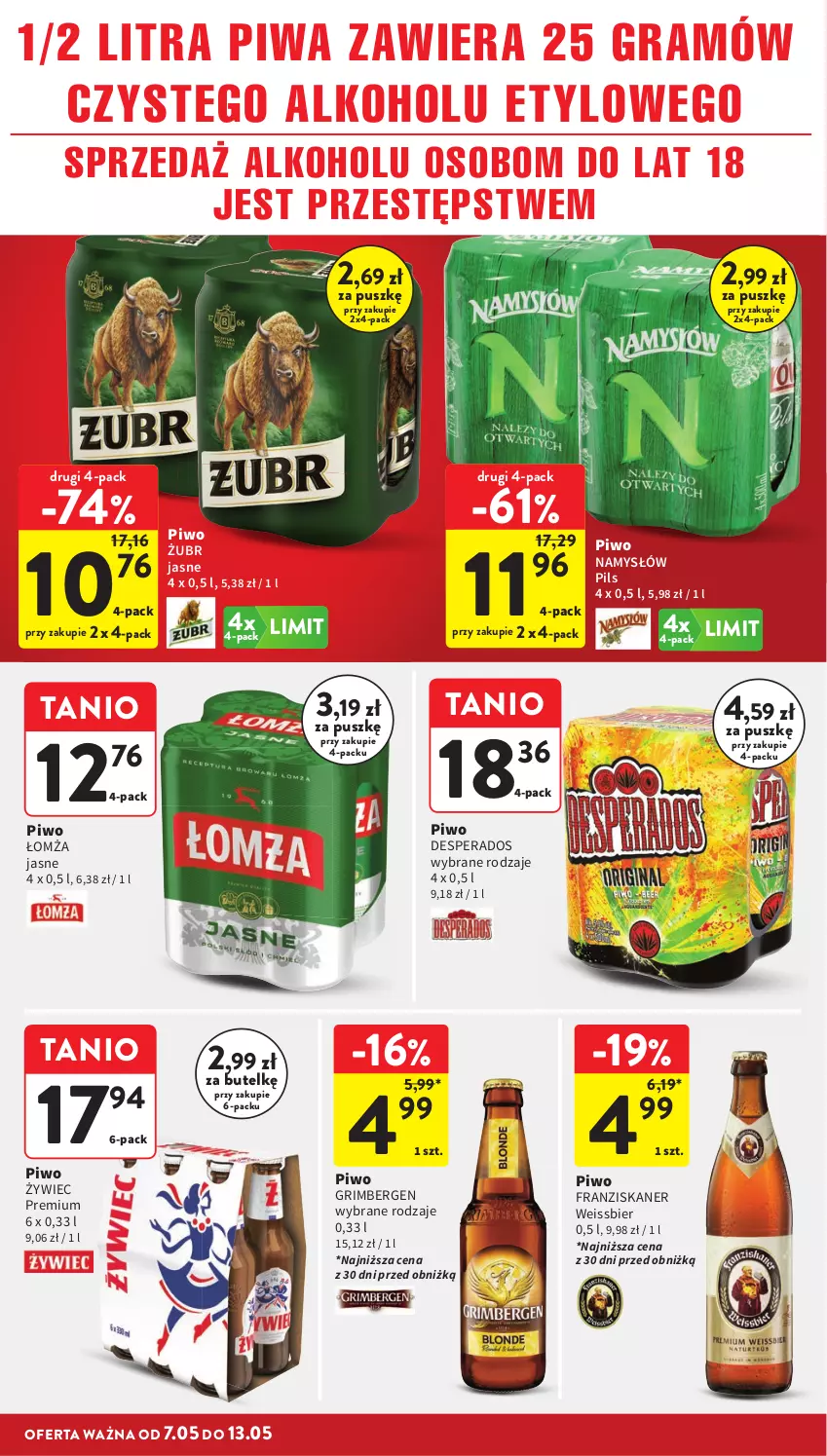 Gazetka promocyjna Intermarche - Gazetka promocyjna - ważna 07.05 do 13.05.2026 - strona 34 - produkty: Desperados, Gra, Namysłów, Piwa, Piwo, Skaner